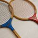 Vintage wooden badminton rackets