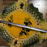 Ceramic plate Vallauris - Pierced decoration Olives - 1950s