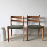 Pair of chairs by JL Moller for Hojbjerg Denmark 1960s teak