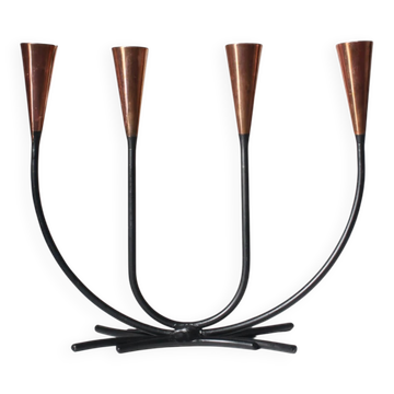 Gunnar Ander Mid-Century Copper Candelabrum For Ystad-Metall