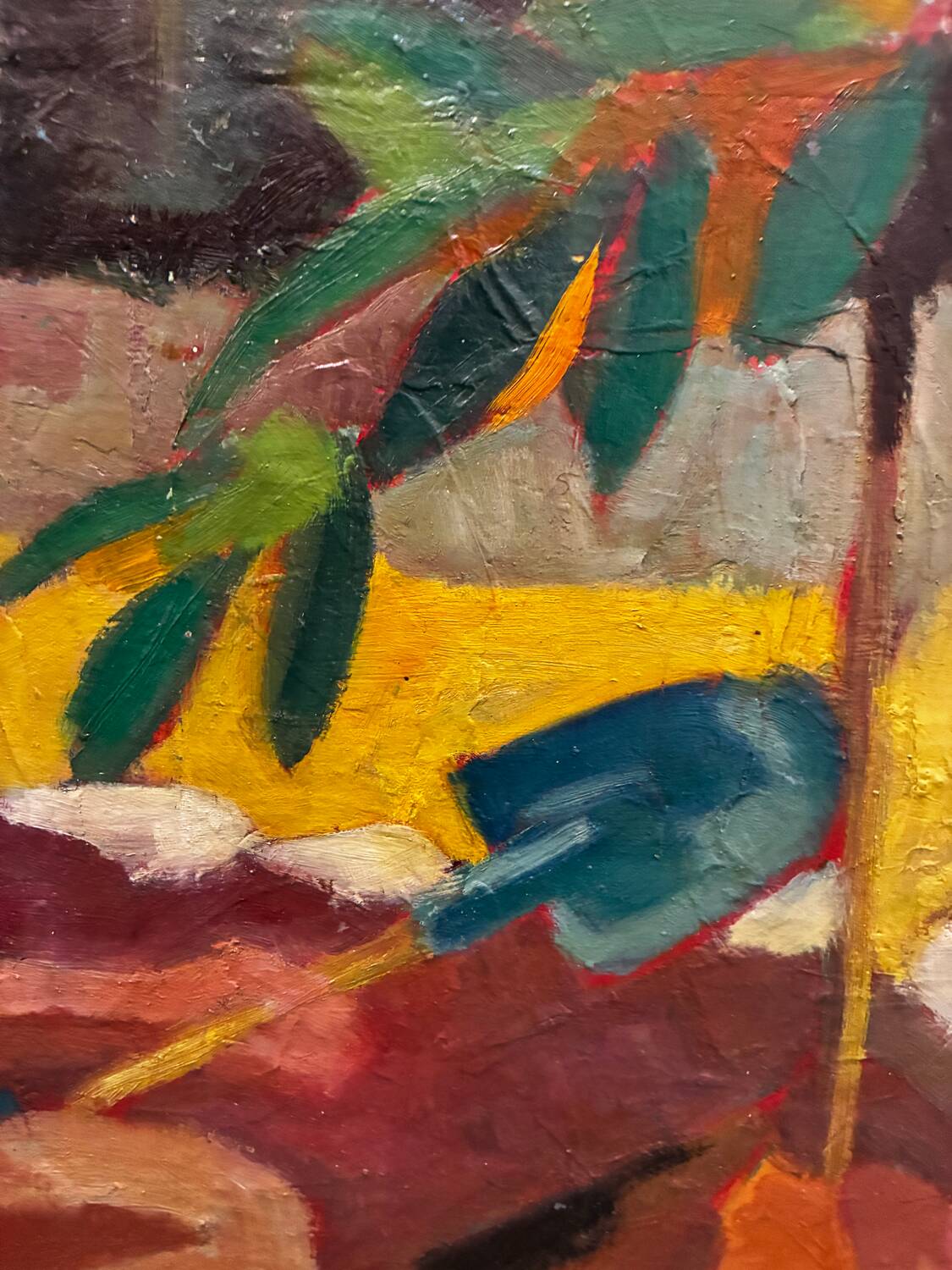 Painting of a child playing in summer, 20th century