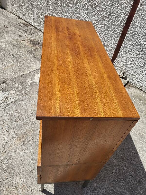 1960 vintage furniture teak plate showcase chest