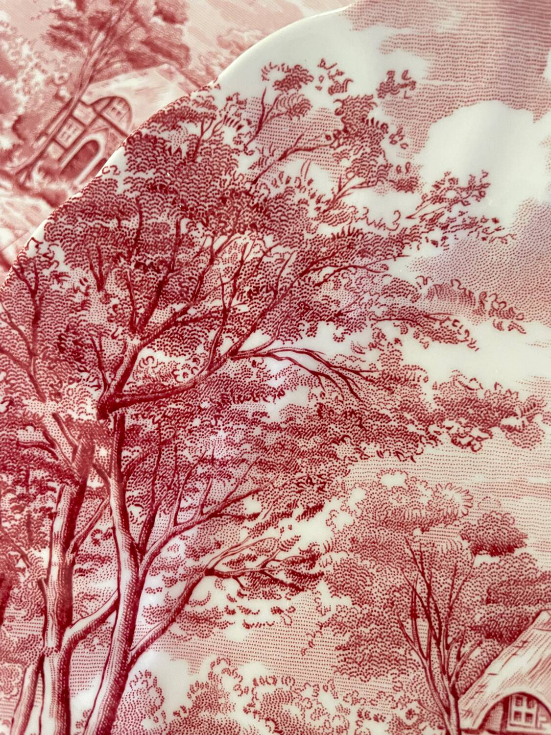 6 English Dinner Plates Alfred Meakin The Mill Staffordshire Diam 25 Cm