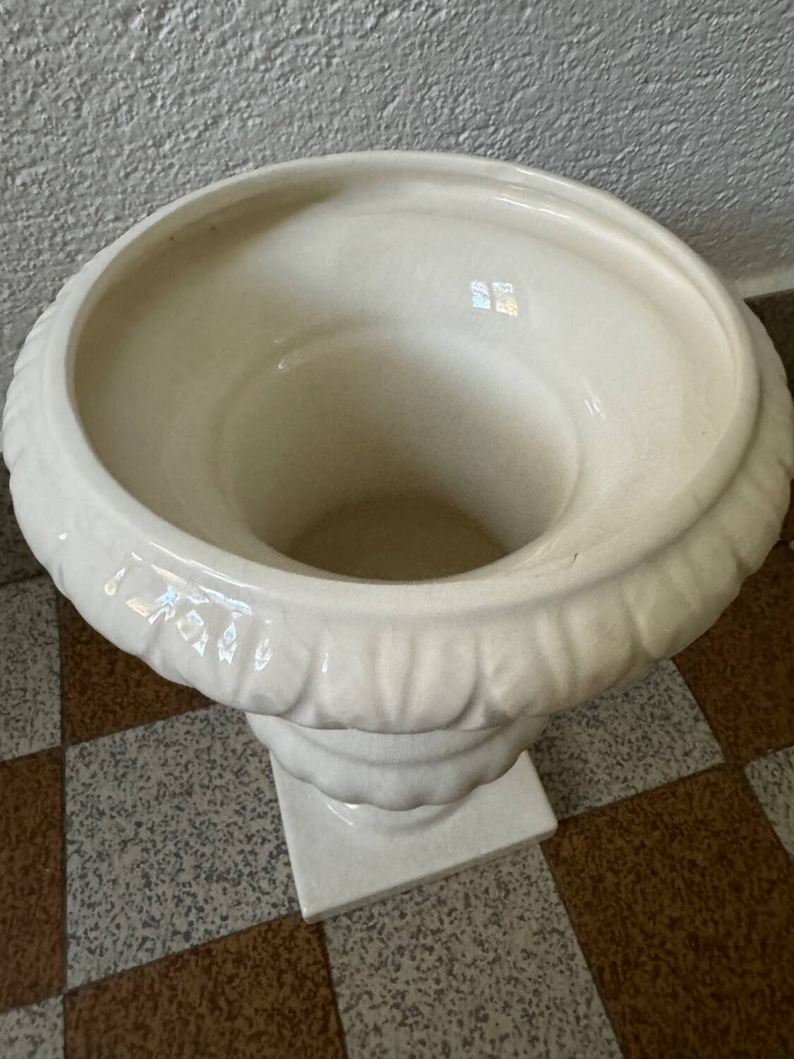 Antique Gien earthenware Medici vase