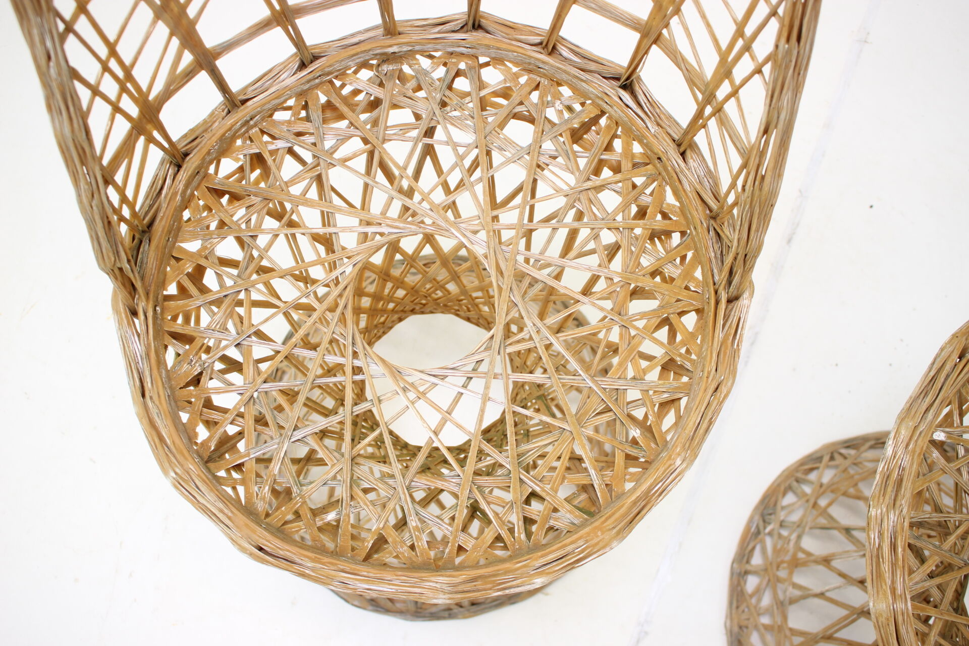 Pair of Chairs, Patio Russell Woodard Wicker Effect, 1960s