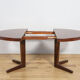 Mid-century round rosewood extendable dining table, Denmark, 1960s