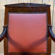 Fauteuil époque Empire en acajou pieds sabres