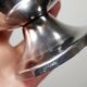 6 vintage bistro-style stainless steel dessert bowls on feet