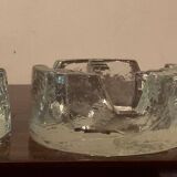 Set of 3 tea light candle holders from the 70s
