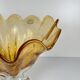 Amber glass bowl in Murano style, 1970, MF Cristal de Paris
