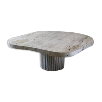 Athena coffee table irregular natural travertine - 90x90cm