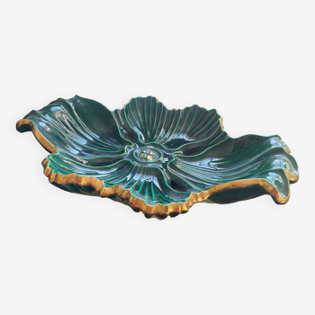 Flower glazed ceramic dish