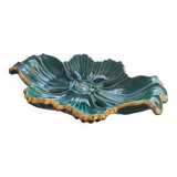 Flower glazed ceramic dish