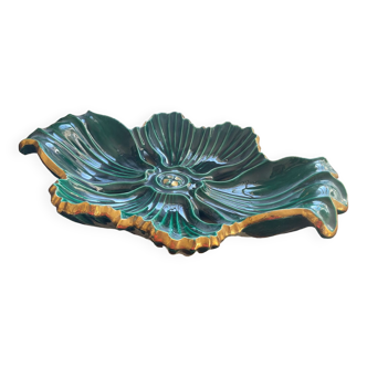 Flower glazed ceramic dish