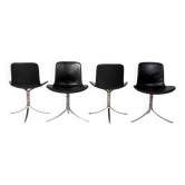 Set of 4 Pk9 chairs, Poul Kjaerholm, 1960s