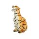 Vintage Siberian Tiger Sculpture Glazed Italian Ceramics 1980s