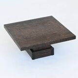Brutalist square shaped coffee table Mid-Century France 1970
