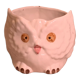 Cache pot owl glazed ceramic white slip earthenware siol Portugal