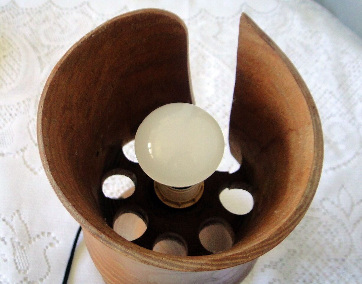 Wooden table lamp mass size including design lampshade 70/80