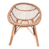 Fauteuil coquille en rotin