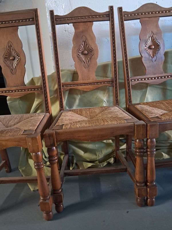 Lot de 6 chaises rustiques