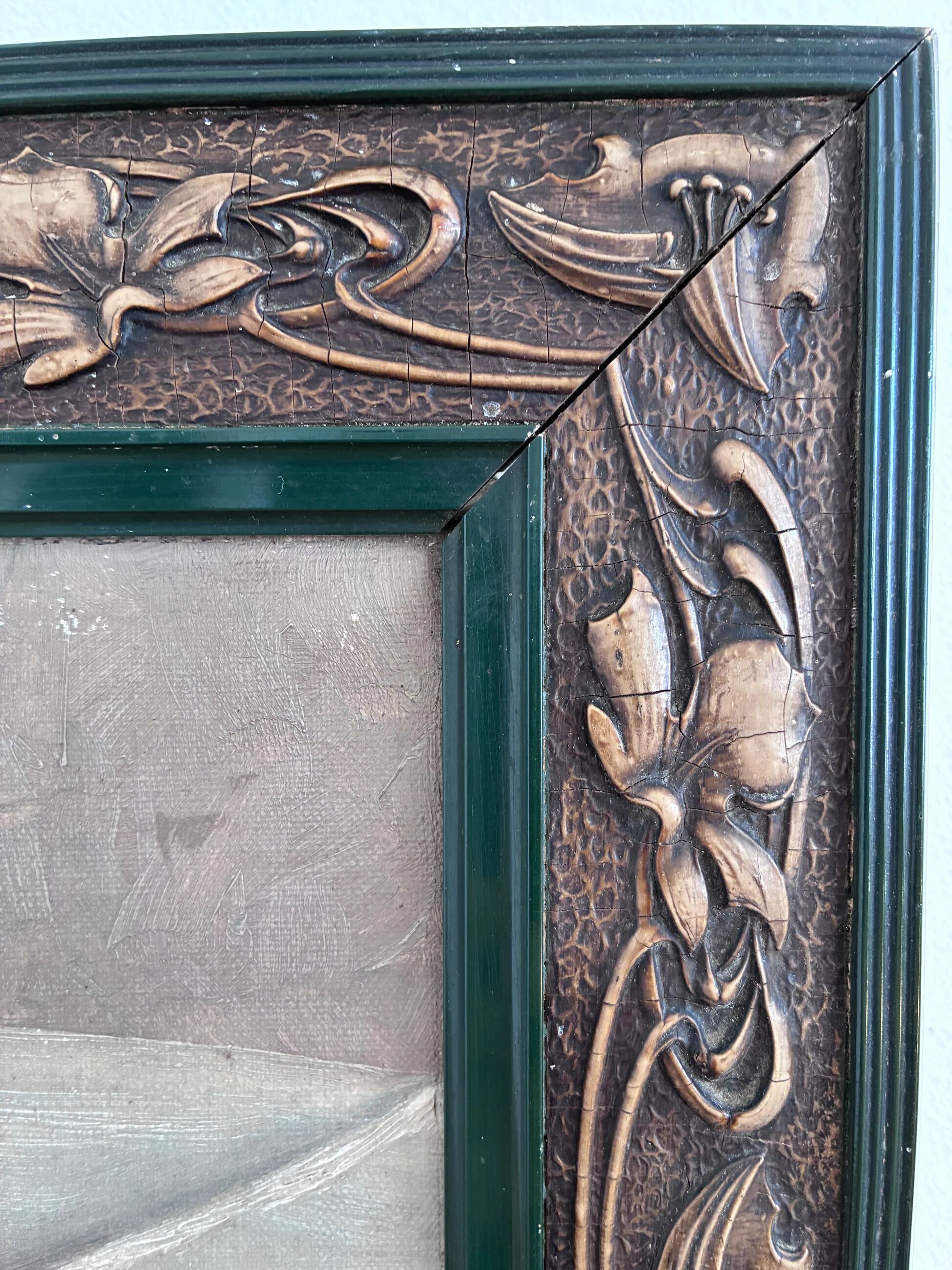 Antique original flower oil painting, yellow roses still life art