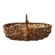 Panier en osier et bois de noisetier