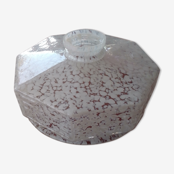 Lampshade in speckled white glass