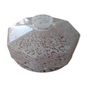 Lampshade in speckled white glass