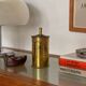 Vintage 1960 cigarette case, gold and black dispenser box - 13 x 7 cm