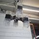 Chrome and glass pendant chandelier by Sciolari, Italy, 1960s