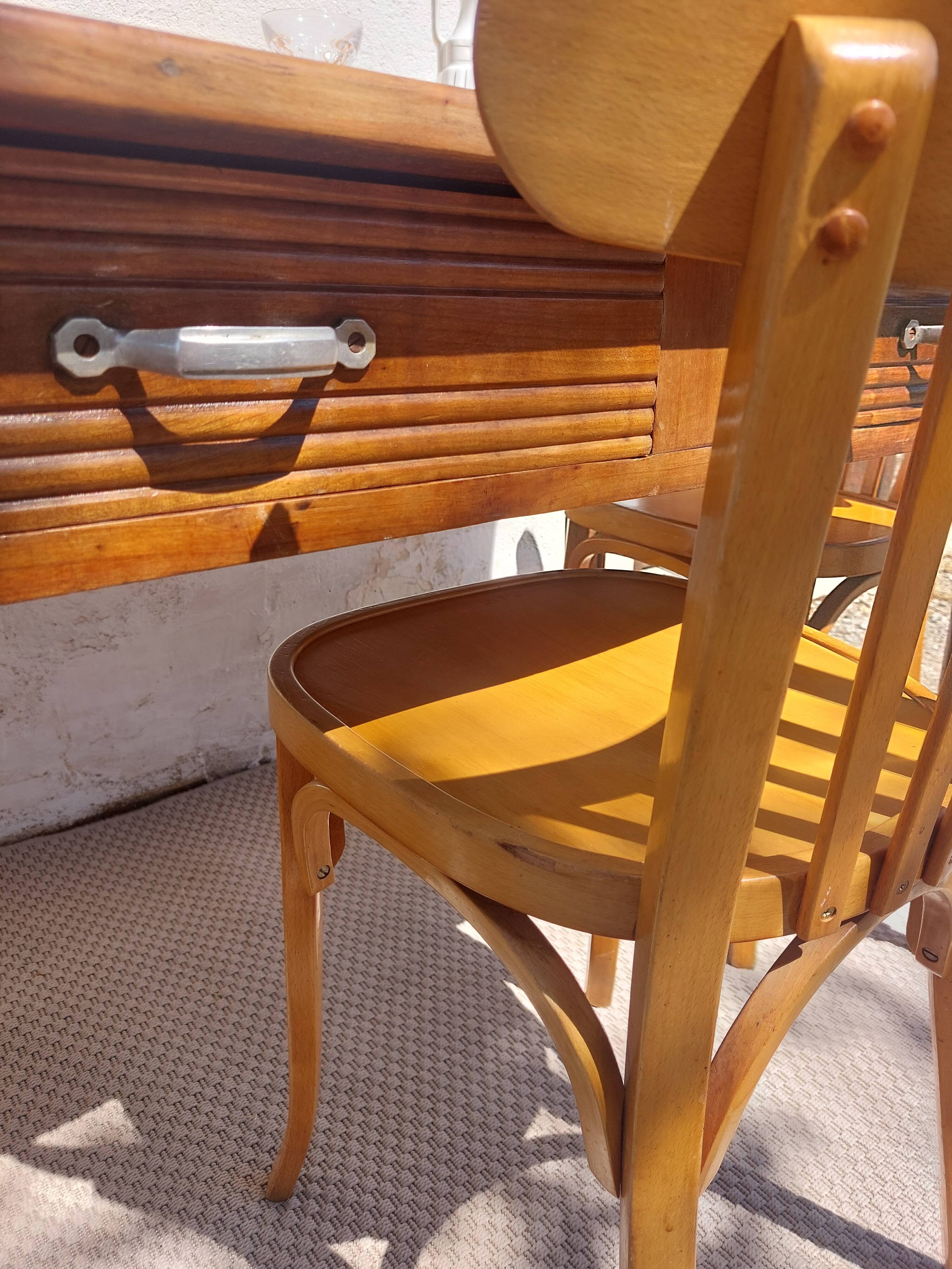 bistro table, countryside or office, 2 drawers