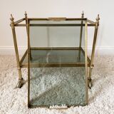Brass and smoked glass dessert 60s