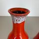 Ensemble de 2 vases multicolores en poterie Fat Lava Op Art fabriqués par JASBA Ceramics Allemagne
