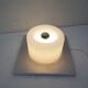 Doria Leuchten ceiling light 1960, Germany, Aluminum and Opaline + new chrome bulb