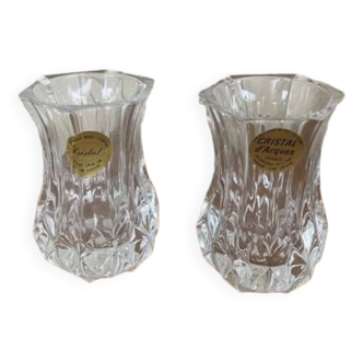 Paire de petit vase cristal d'Arques