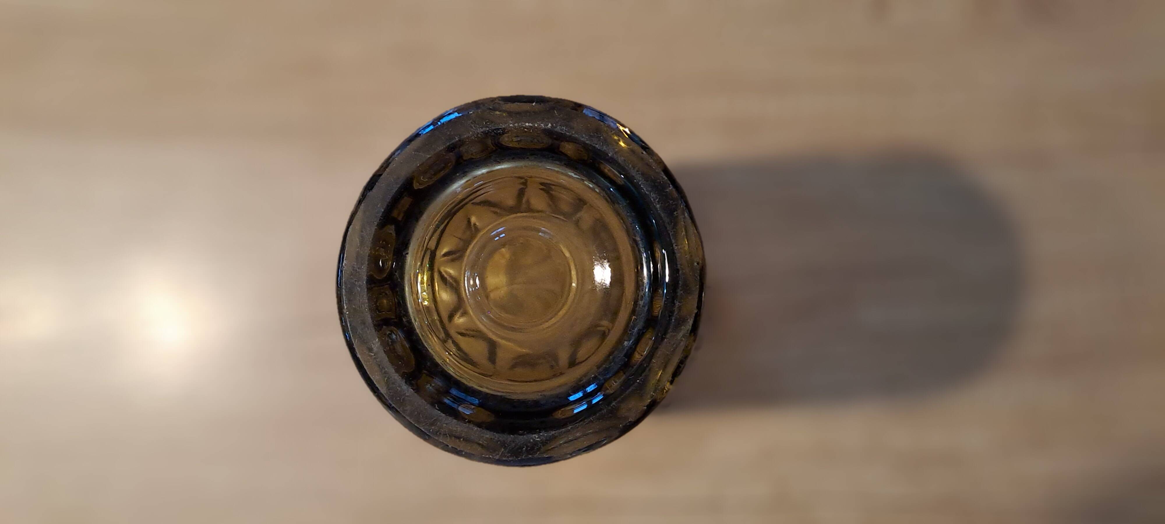 Smoked glass vase from the 70s