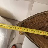 Bamboo and brass “boat” basket 1970