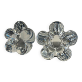 Paire de bougeoirs en cristal, Daum années 60