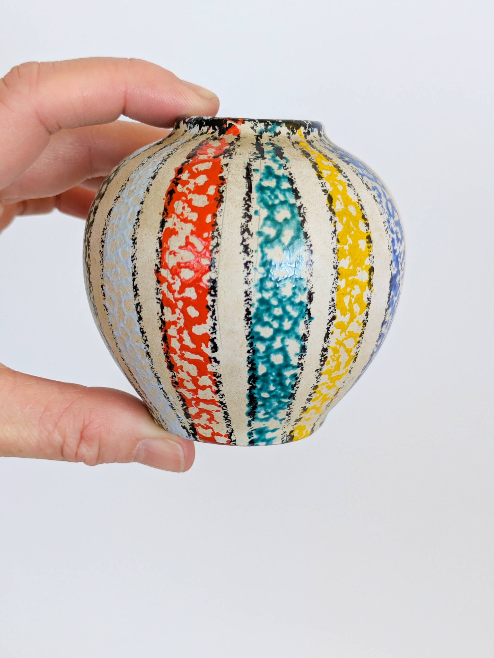 Mini Vase Scheurich Céramique Ouest Allemande Années 60