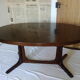 Vintage oval dining table with extensions for Baumann - 1960