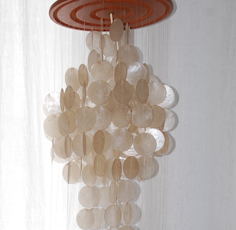 Hanging lamp of mother-of-Pearl 60s