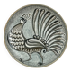 Vintage wall plate in West German pottery with rooster design, 1970s.