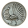 Vintage wall plate in West German pottery with rooster design, 1970s.