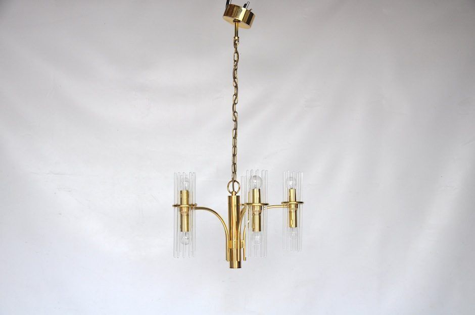 Brass chandelier 1970