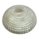 Large round wall lamp ceiling light in transparent vintage glass from the 1970s.