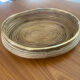 Rattan and Italian brass dish from the 70s