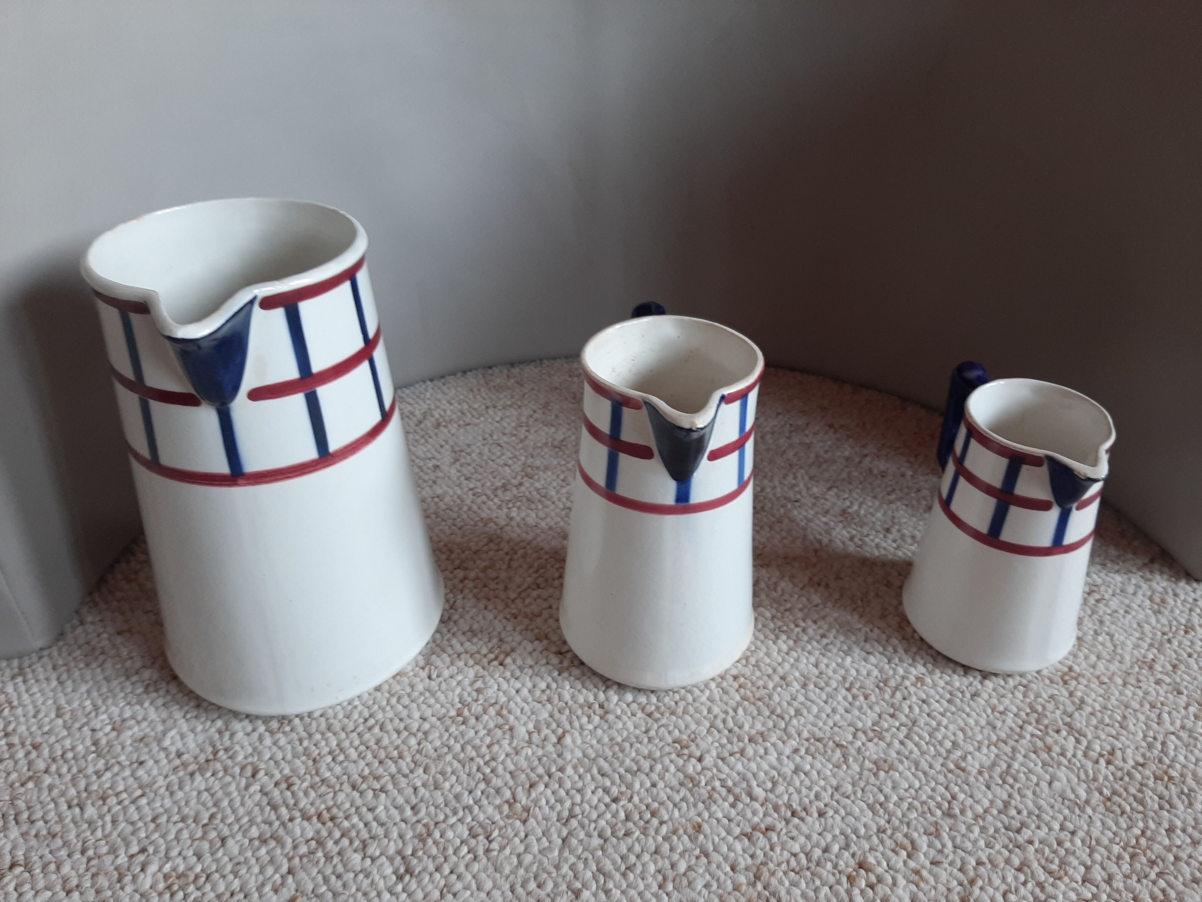 Vintage HBCM Béarn Pitchers-lot of 3