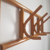 Wooden wall coat rack
