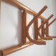 Wooden wall coat rack